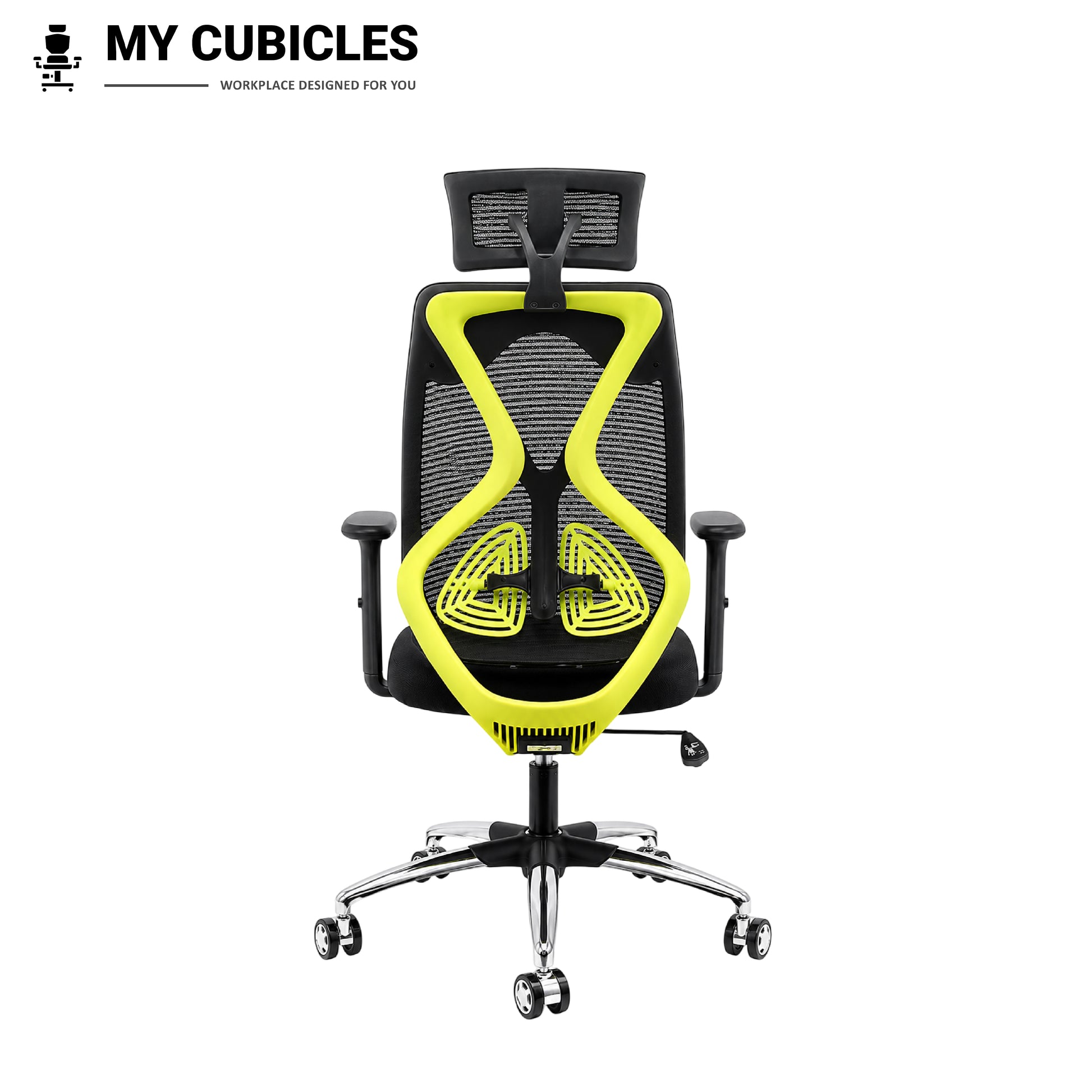 Lunar Black Office Computer Chair for Home - Back View