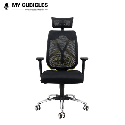 Lunar Black Office Computer Chair for Home - Front View