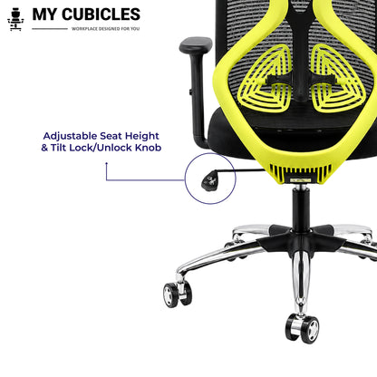 Lunar Black Office Computer Chair for Home - Adjustable Seat Height View