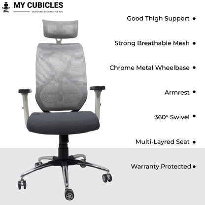 Lunar Fusion Mesh Headrest Chair