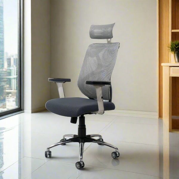 Lunar Fusion Mesh Headrest Executive Office Chair - main view by My Cubicles