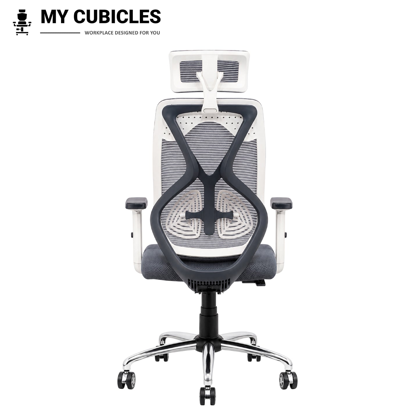 Lunar Grey Office Computer Chair for Home - Back View