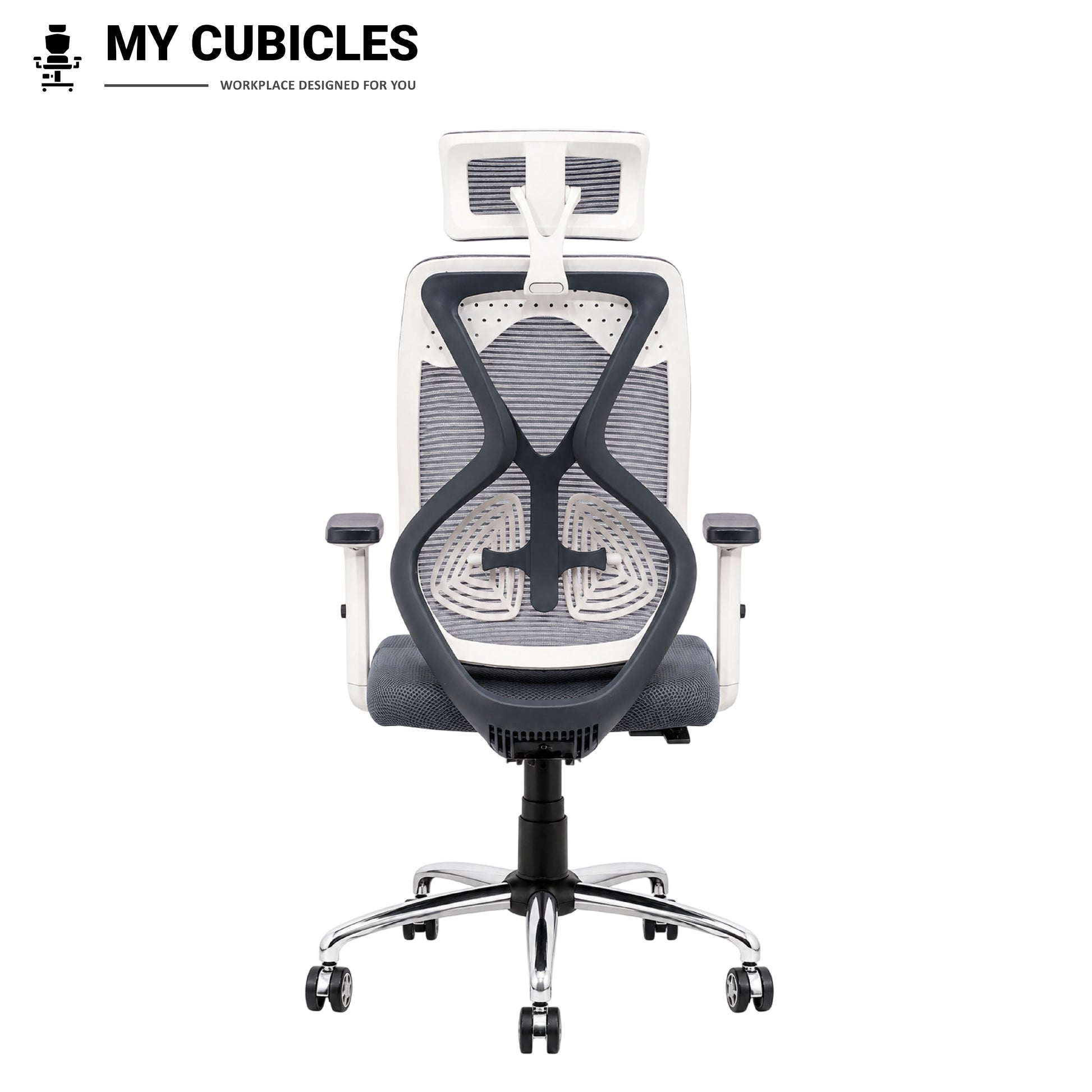 Lunar Grey Office Computer Chair for Home - Back View