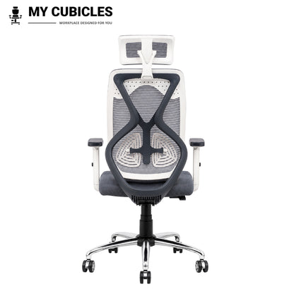 Lunar Grey Office Computer Chair for Home - Back View