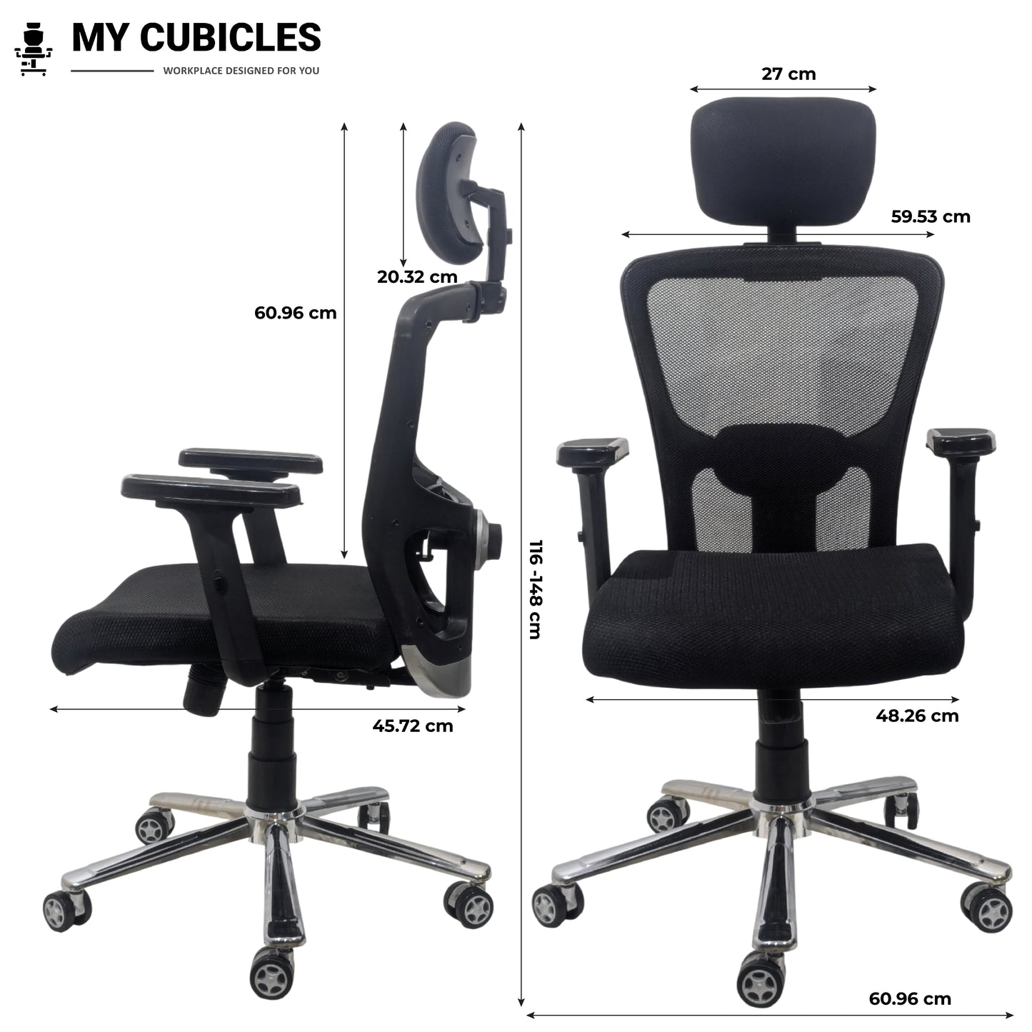 Majesty Black Headrest Office Ergonomic Chair with Scorpio Base