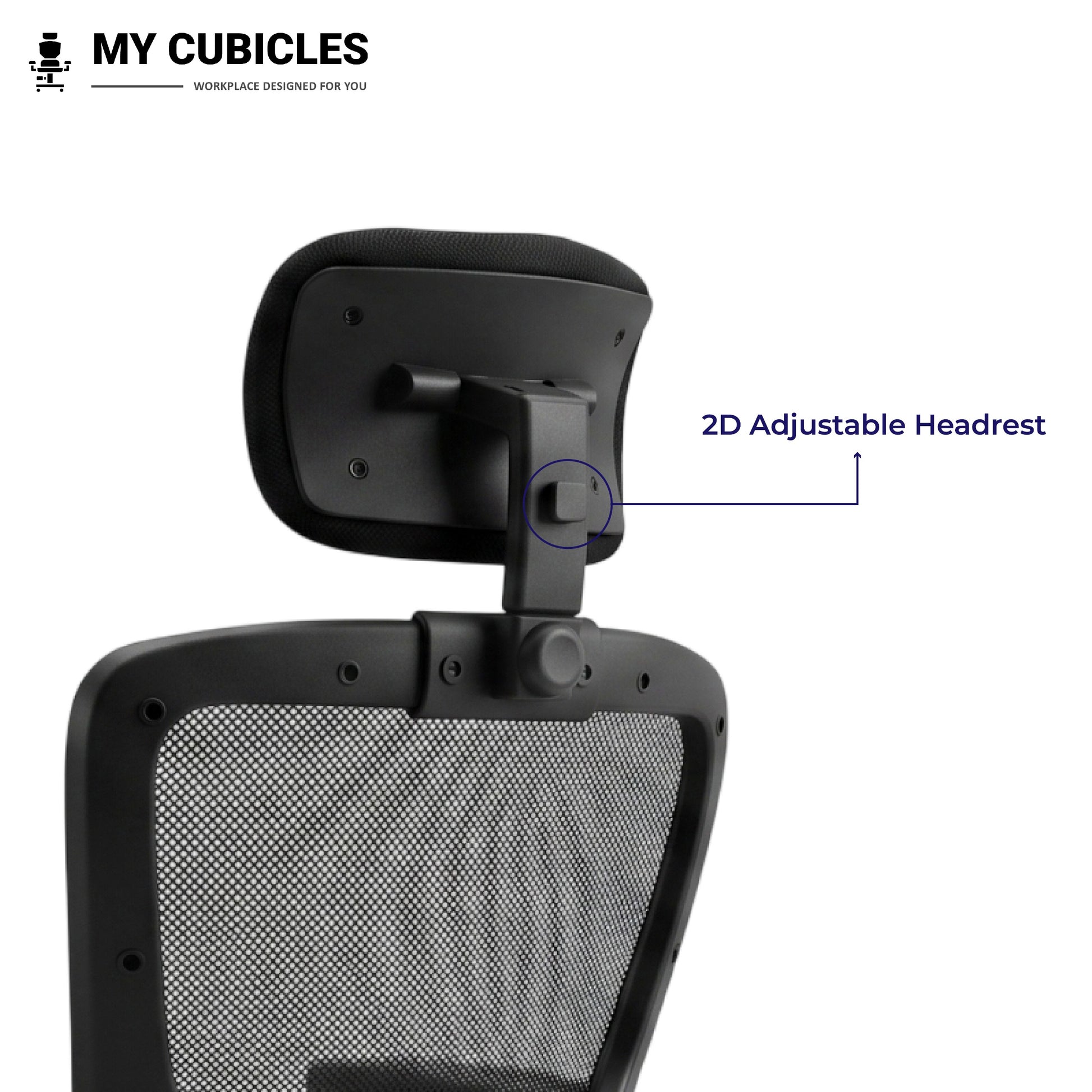 Black Jazz High Back Ergonomic Executive Office Chair Feature 2D Adjustable Headrest