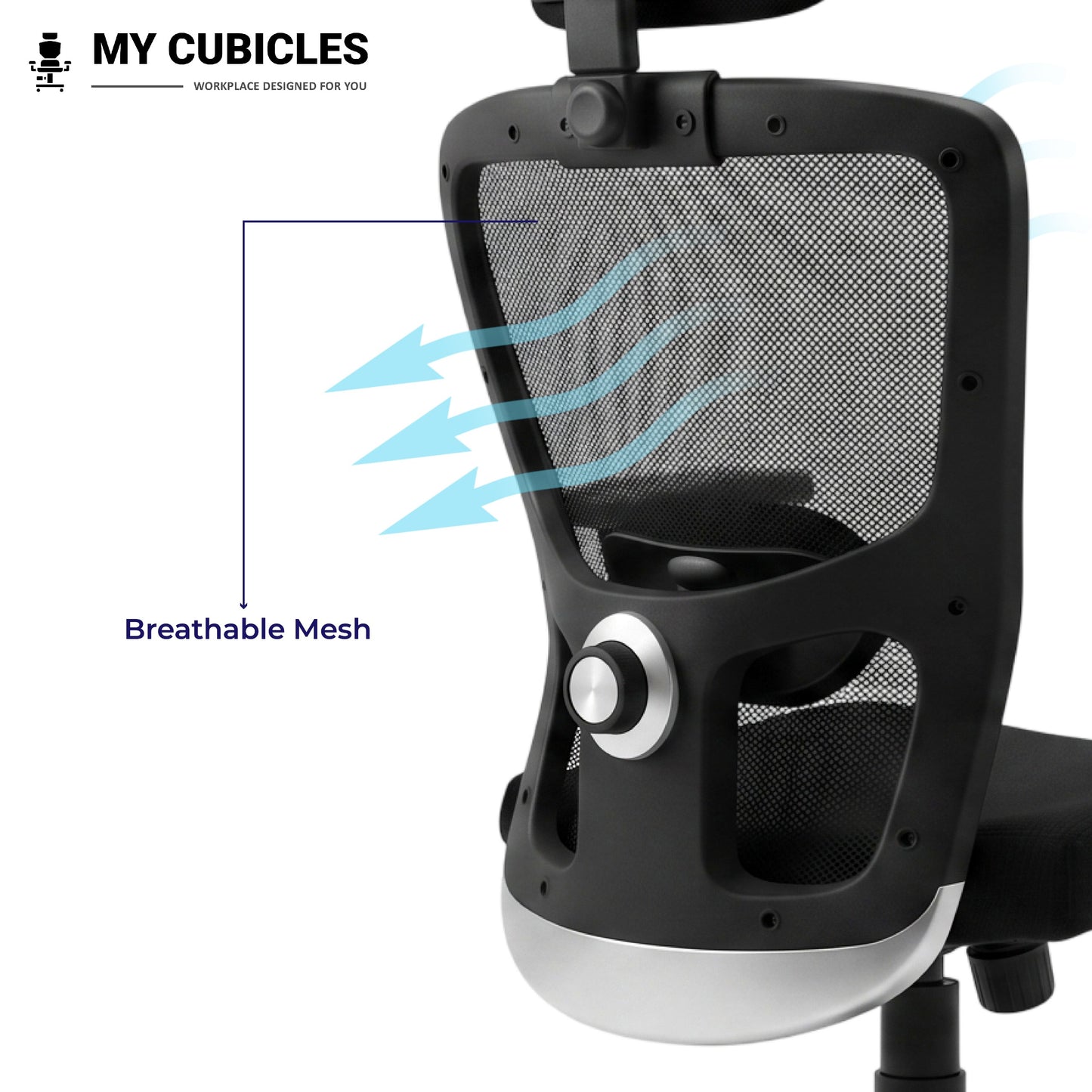 Black Jazz High Back Ergonomic Executive Office Chair with Breathable Mesh Back