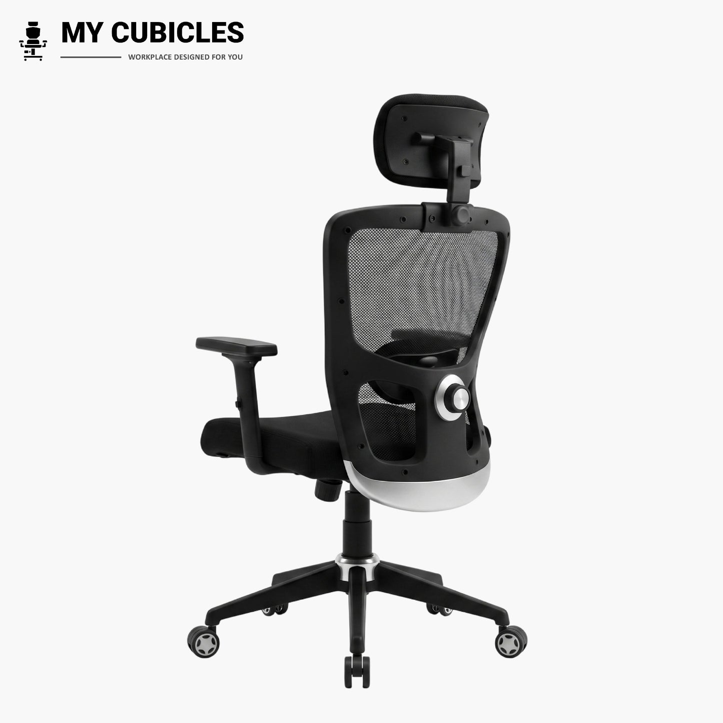 Black Jazz High Back Ergonomic Executive Office Chair side Back View
