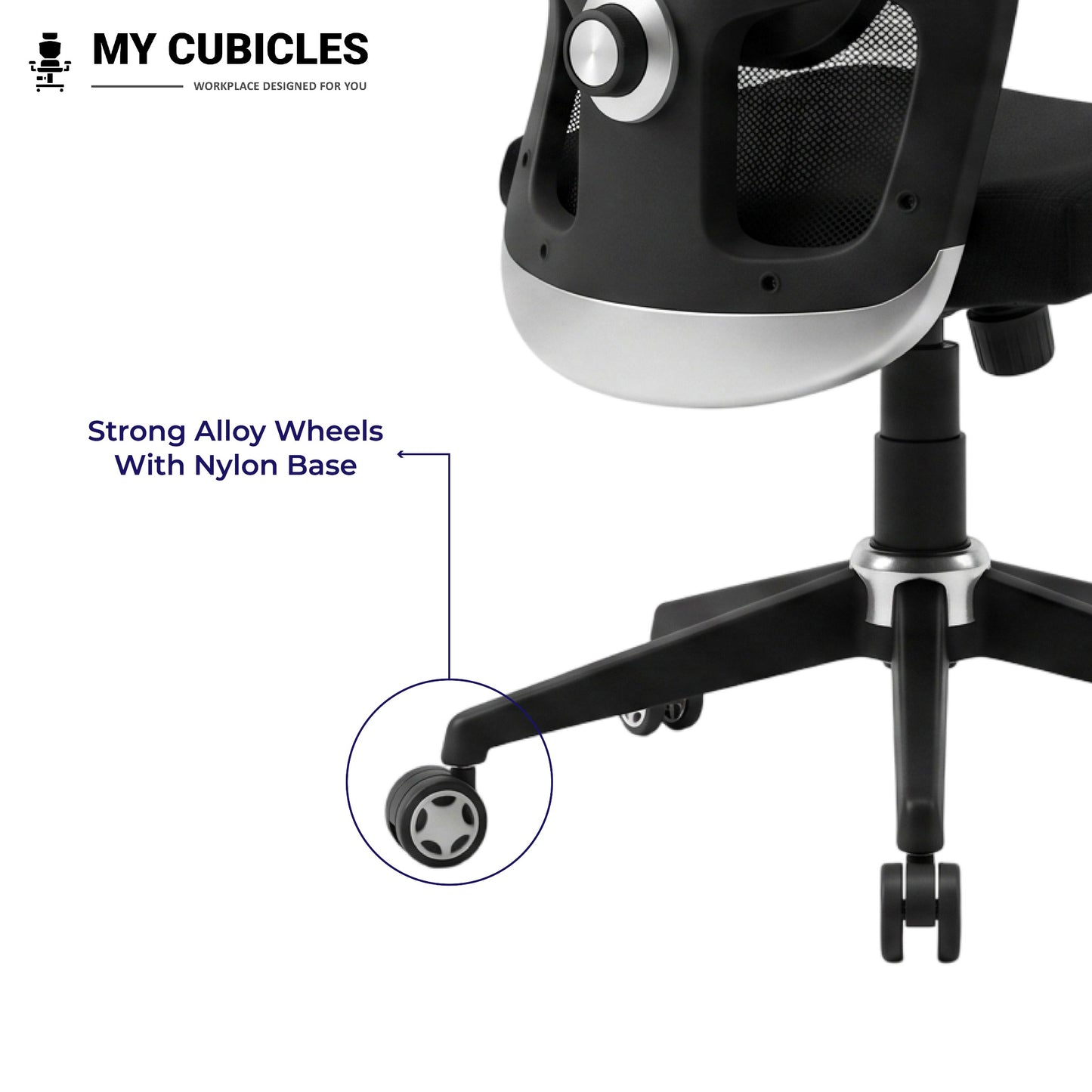 Black Jazz High Back Ergonomic Executive Office Chair with Allow wheels