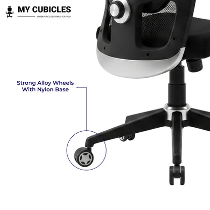 Black Jazz High Back Ergonomic Executive Office Chair with Allow wheels