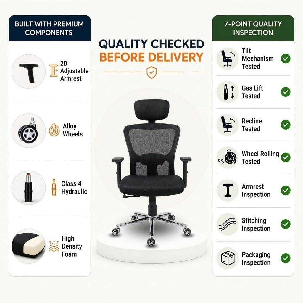 Majesty Black Jazz High Back Ergonomic Chair with Scorpio Base Quality Cheked Image