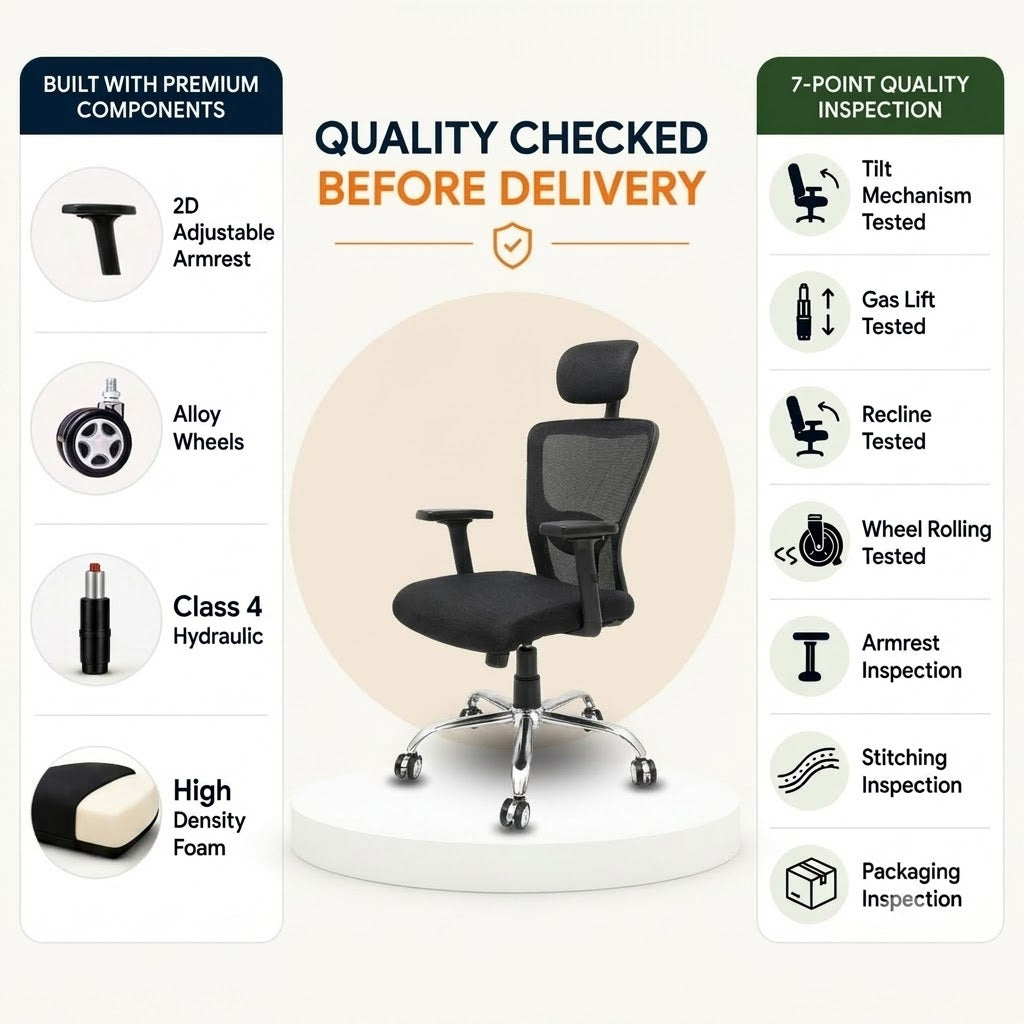 Majesty Black Jazz High Back Ergonomic Executive Office Chair  Spider Base Quality Cheked Image