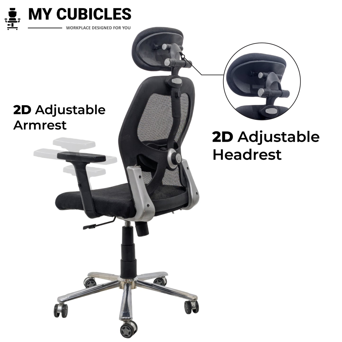 Matrix High Back Office Chair with Adjustable Armrest and Headrest
