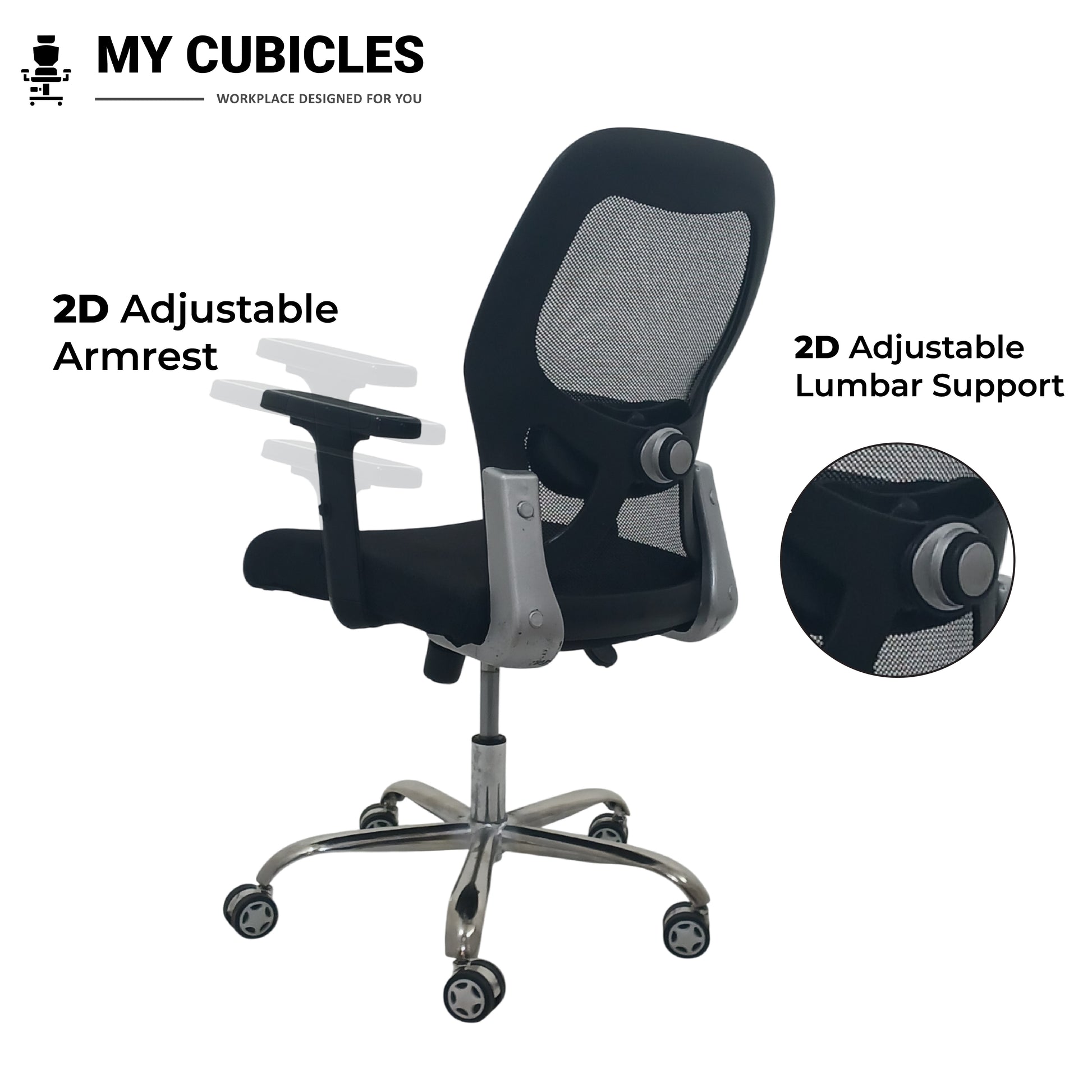Matrix Low Back Office Chair with Adjustable Armrest and Lumbar Support