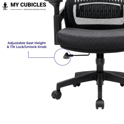Nova Black High Back Office Chair - Adjustable Seat Height View