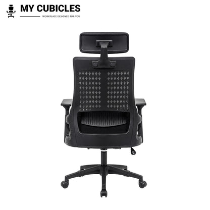 Nova Black High Back Office Chair - Back View