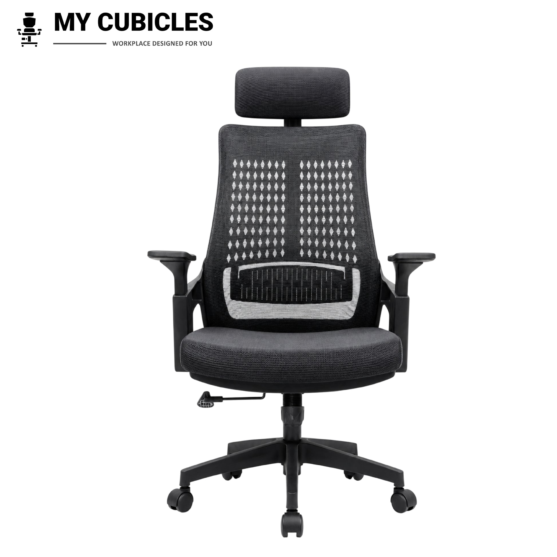 Nova Black High Back Office Chair - Front View