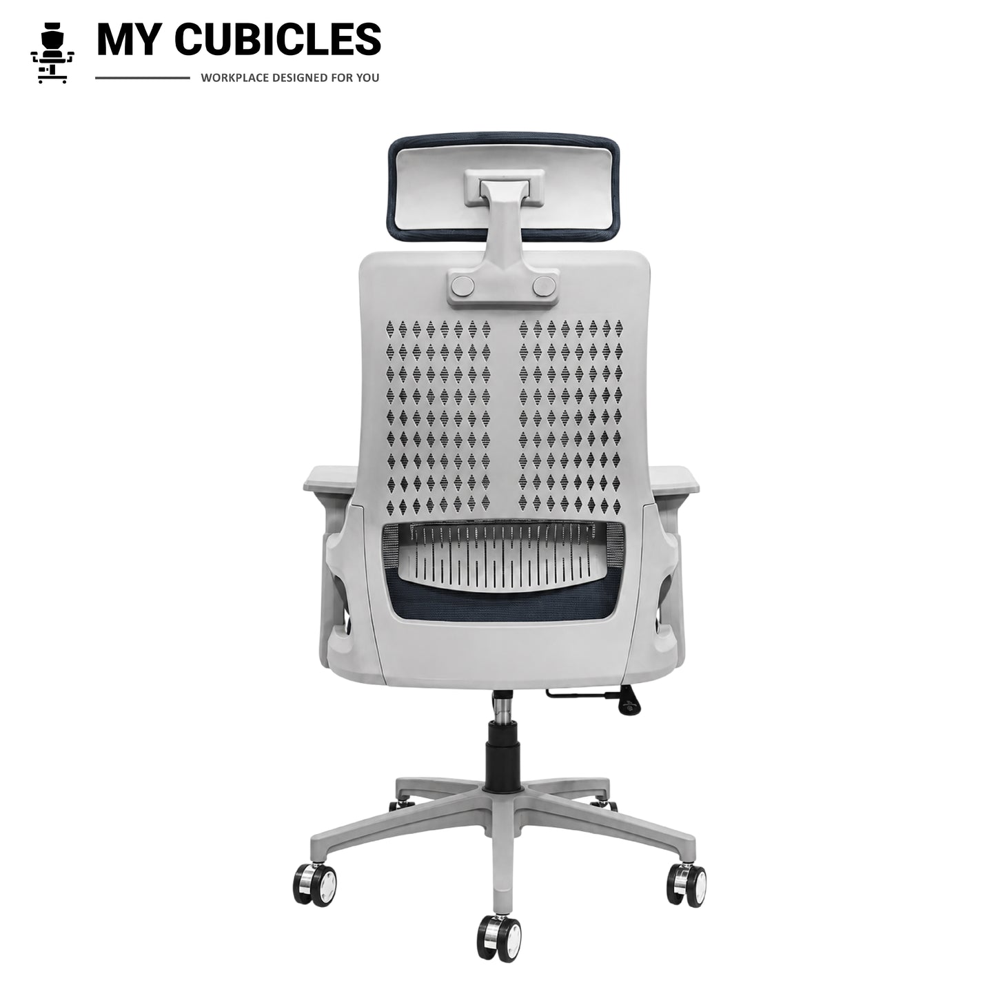 Nova Grey High Back Office Chair - Back View