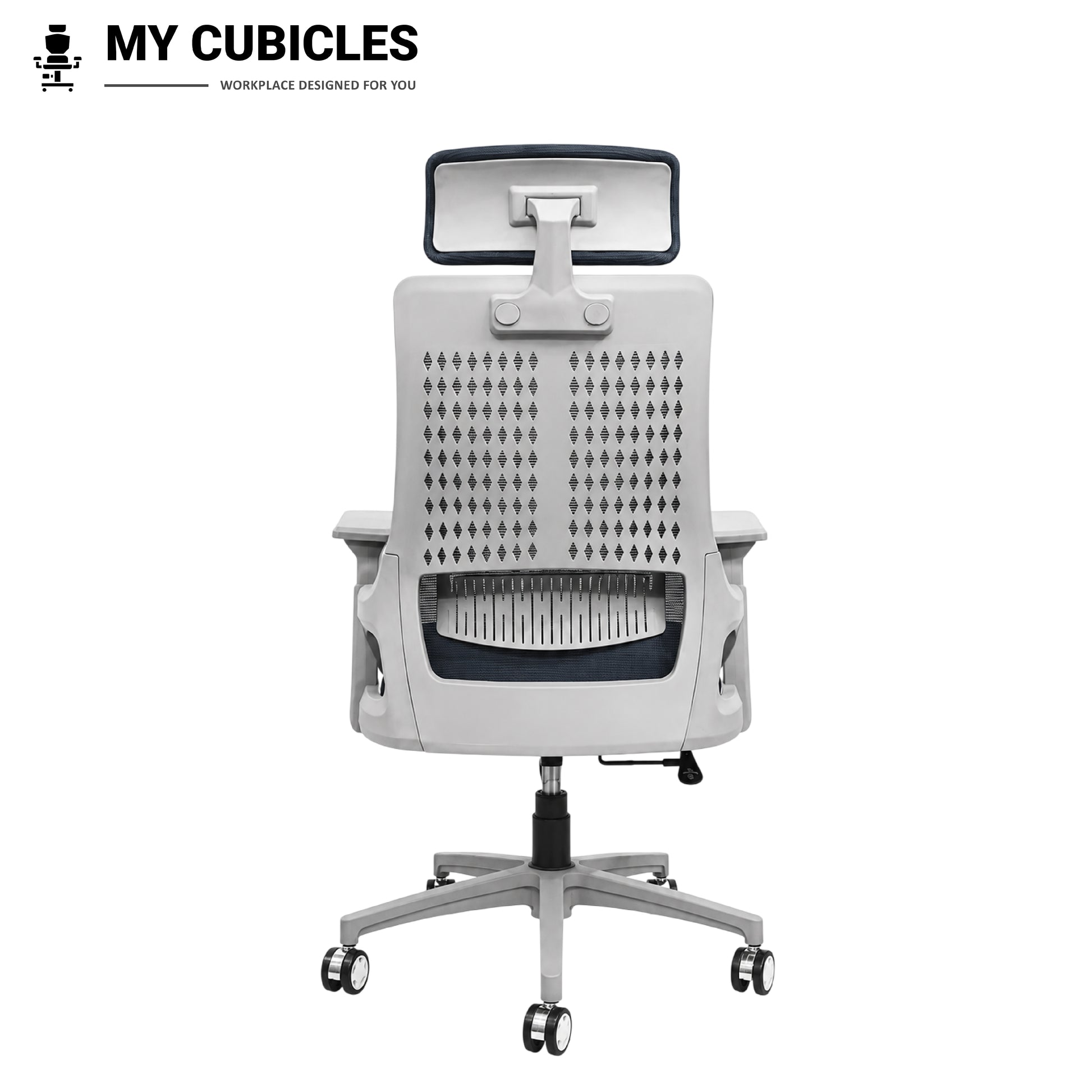 Nova Grey High Back Office Chair - Back View