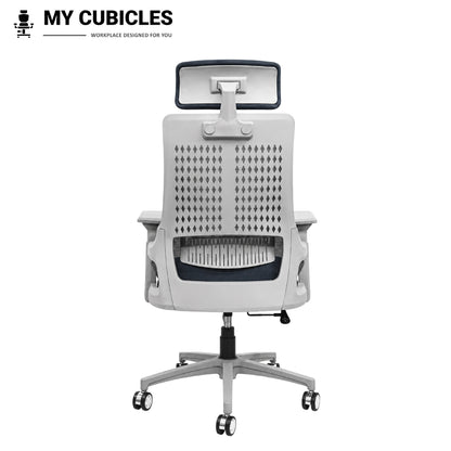 Nova Grey High Back Office Chair - Back View