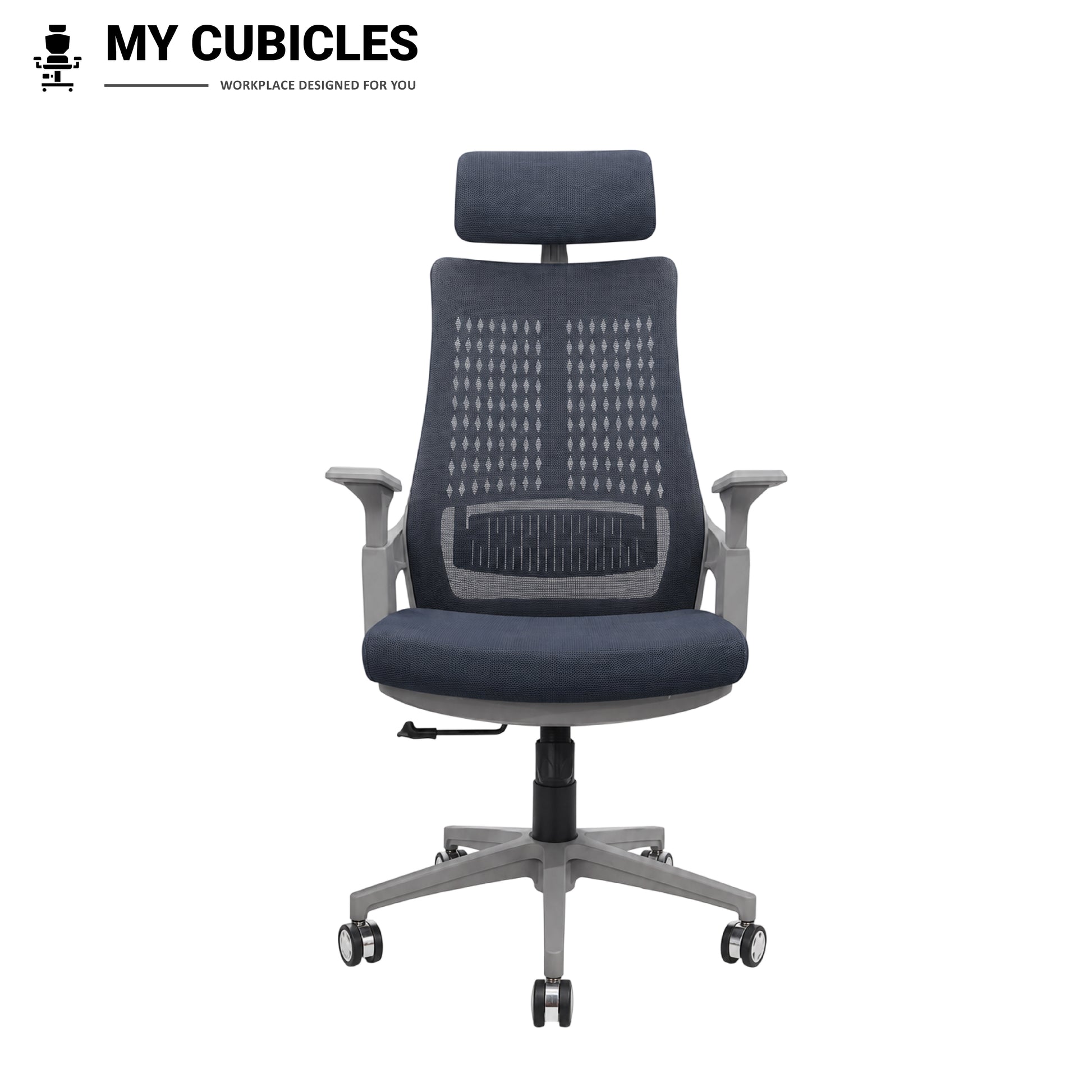 Nova Grey High Back Office Chair - Front View