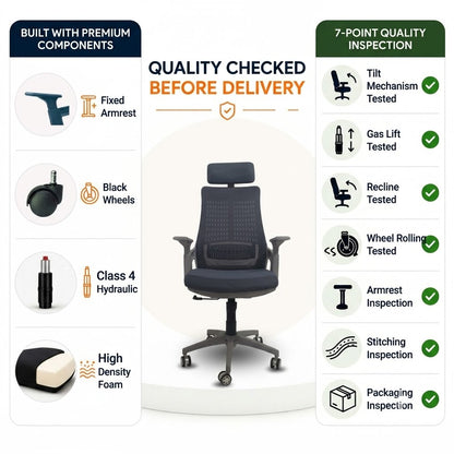 Nova Headrest Executive Office Chair Gery Quality Cheked Image