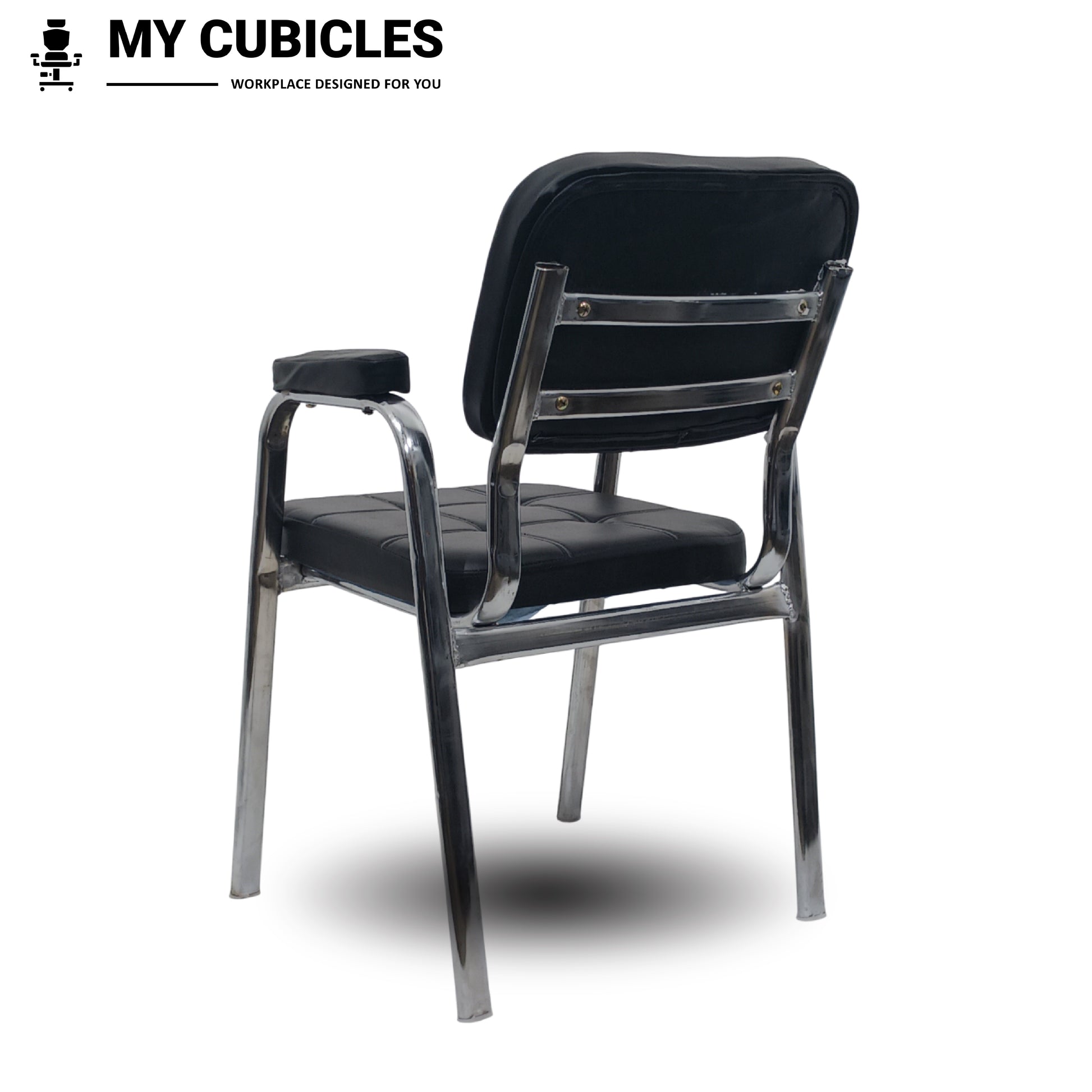 office visitor chair with cushioned backrest