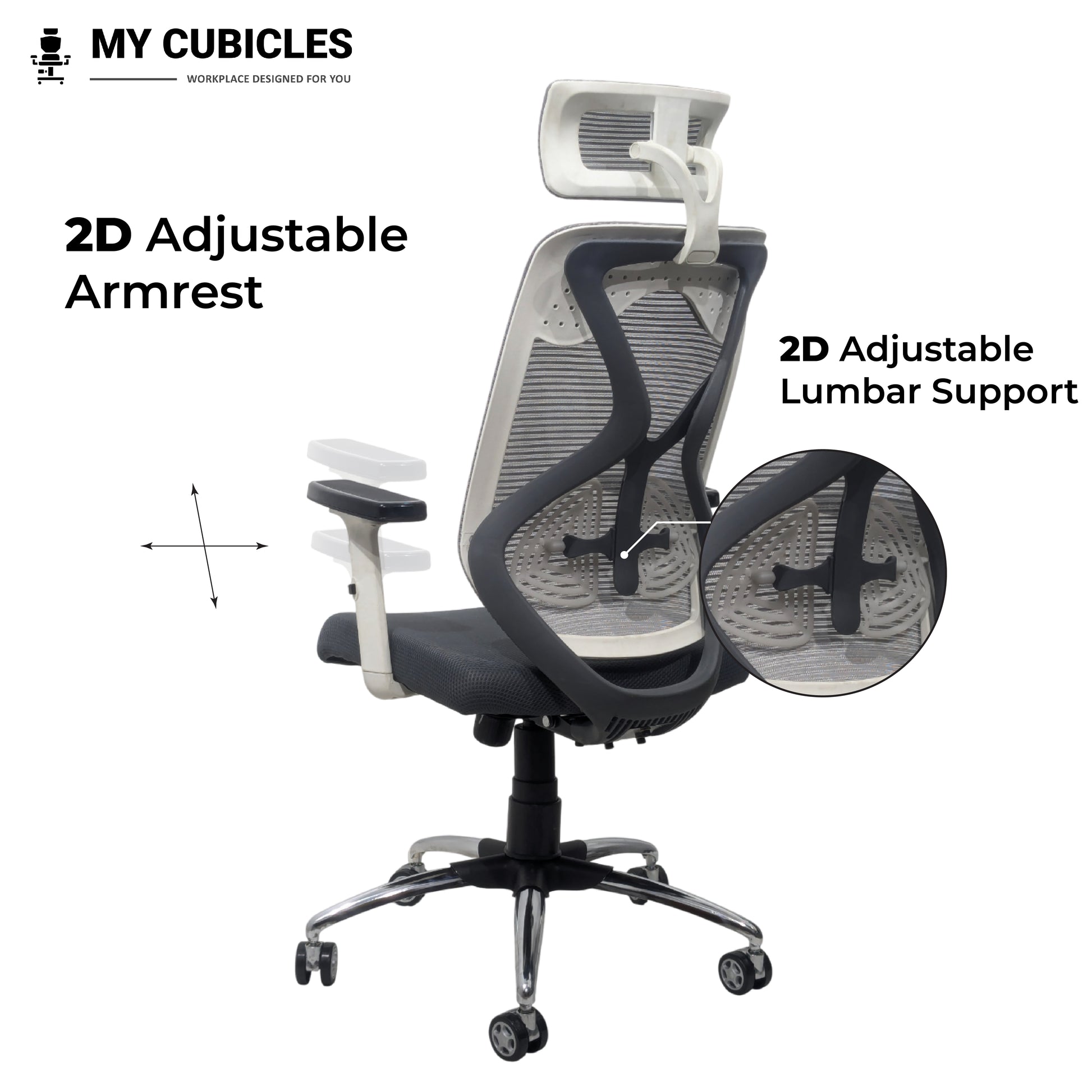 Premium Office Chair with Adjustable Armrest and Lumbar Support