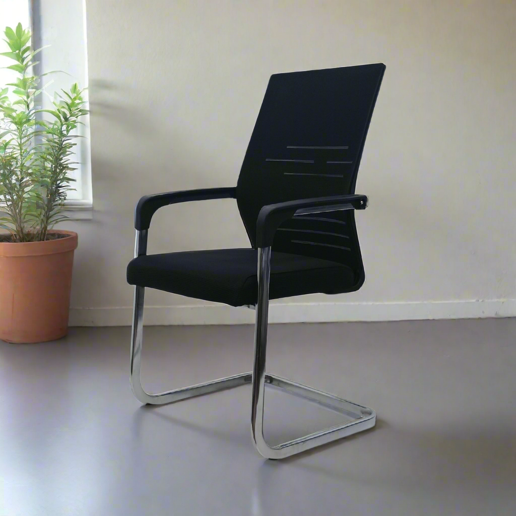 Shadow Line S Type Visitor Chair with Armrest