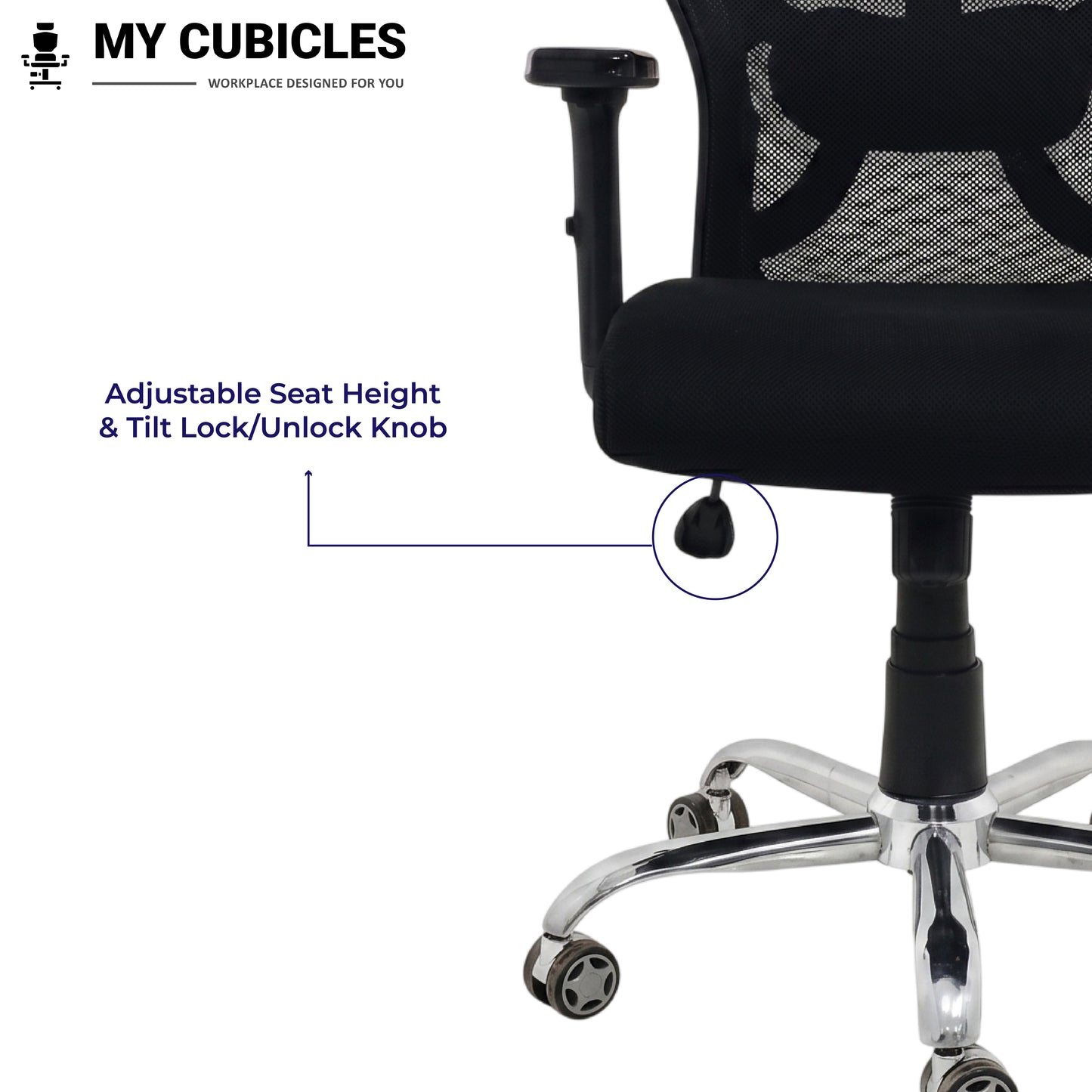 Titan Throne Matrix High Back Mesh Ergonomic Office Chair with Spider Base - Seat Height Adjustable View