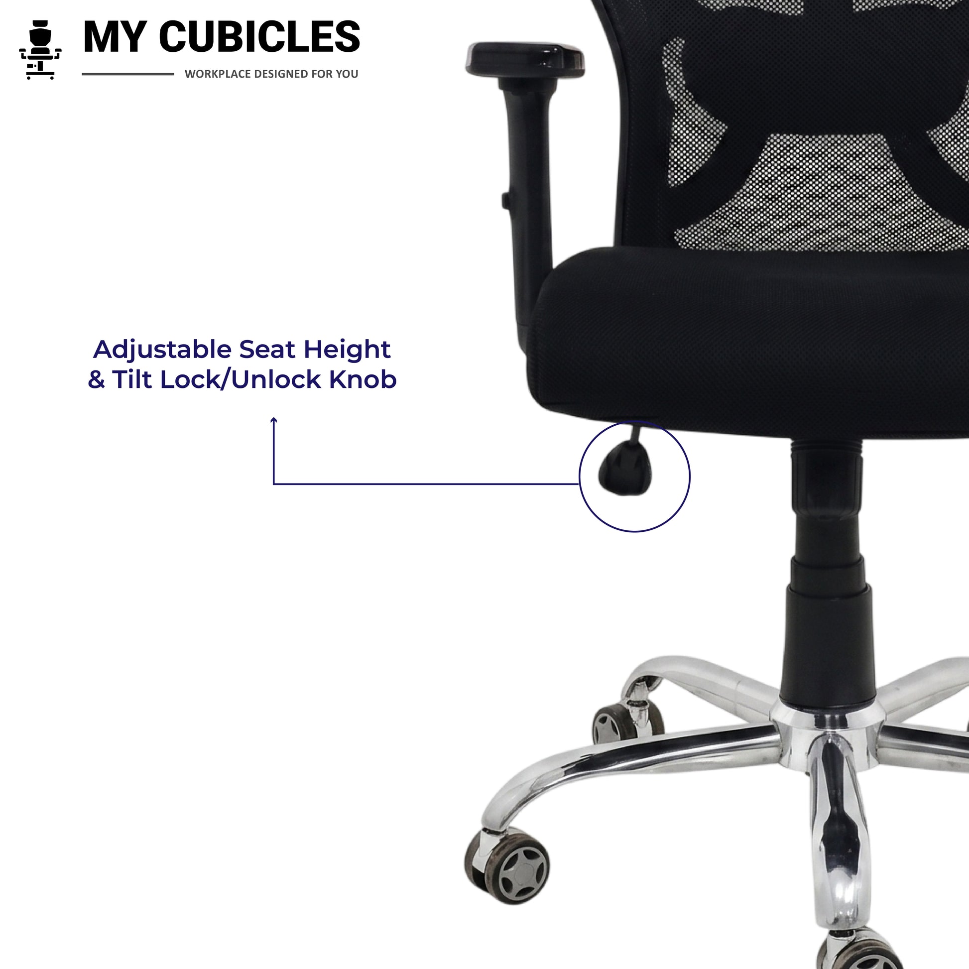 Titan Throne Matrix High Back Mesh Ergonomic Office Chair with Spider Base - Seat Height Adjustable View
