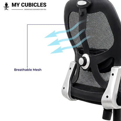Titan Throne Matrix High Back Mesh Ergonomic Office Chair with Spider Base - Breathable Mesh Back View
