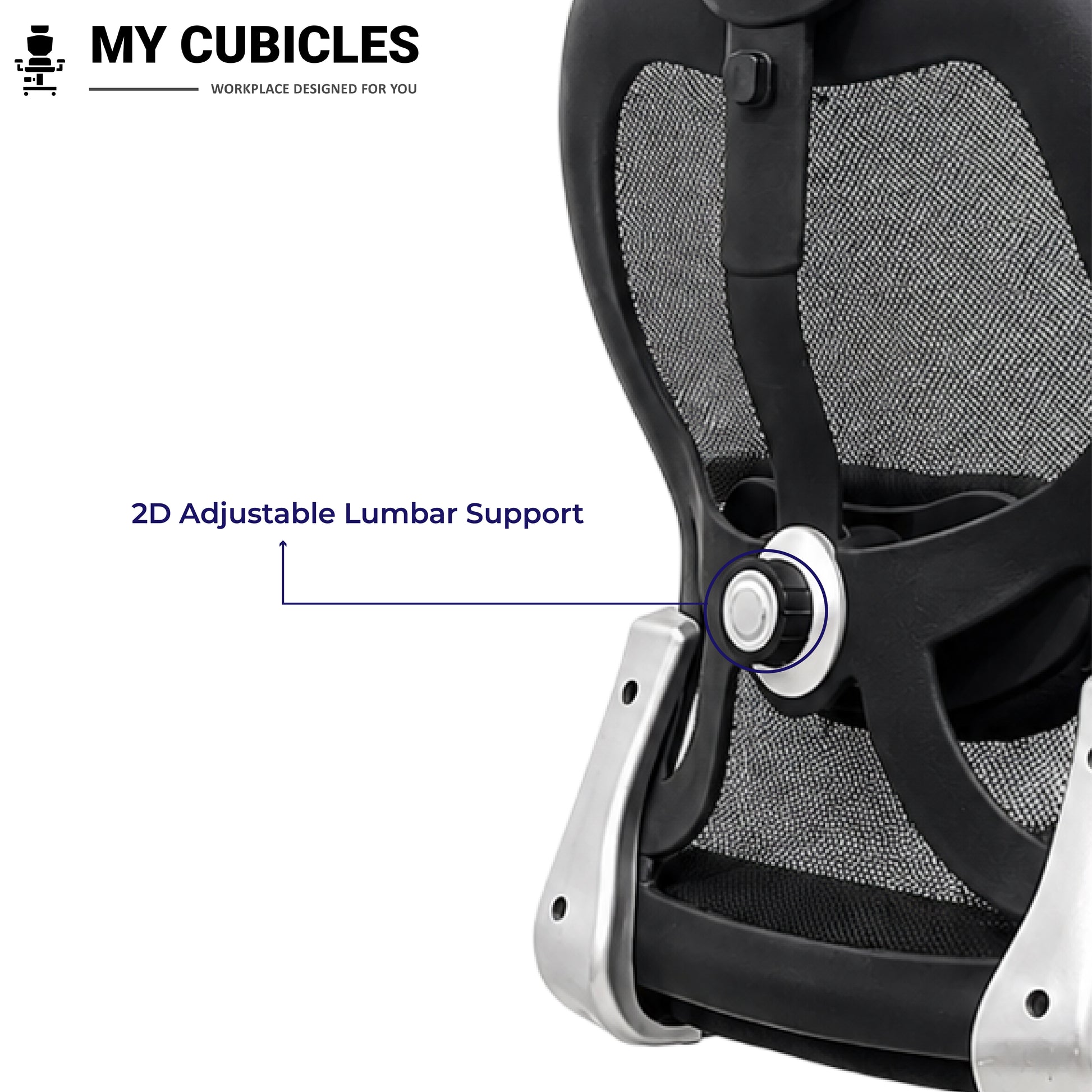 Titan Throne Matrix High Back Mesh Ergonomic Office Chair with Spider Base - Lumbar Support View