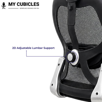 Titan Throne Matrix High Back Mesh Ergonomic Office Chair with Spider Base - Lumbar Support View