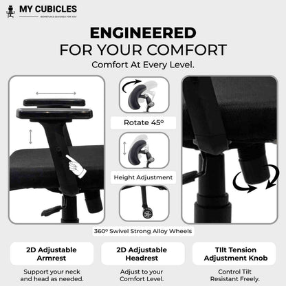 Titan Throne Matrix High Back Mesh Ergonomic Office Chair with Nylon Base