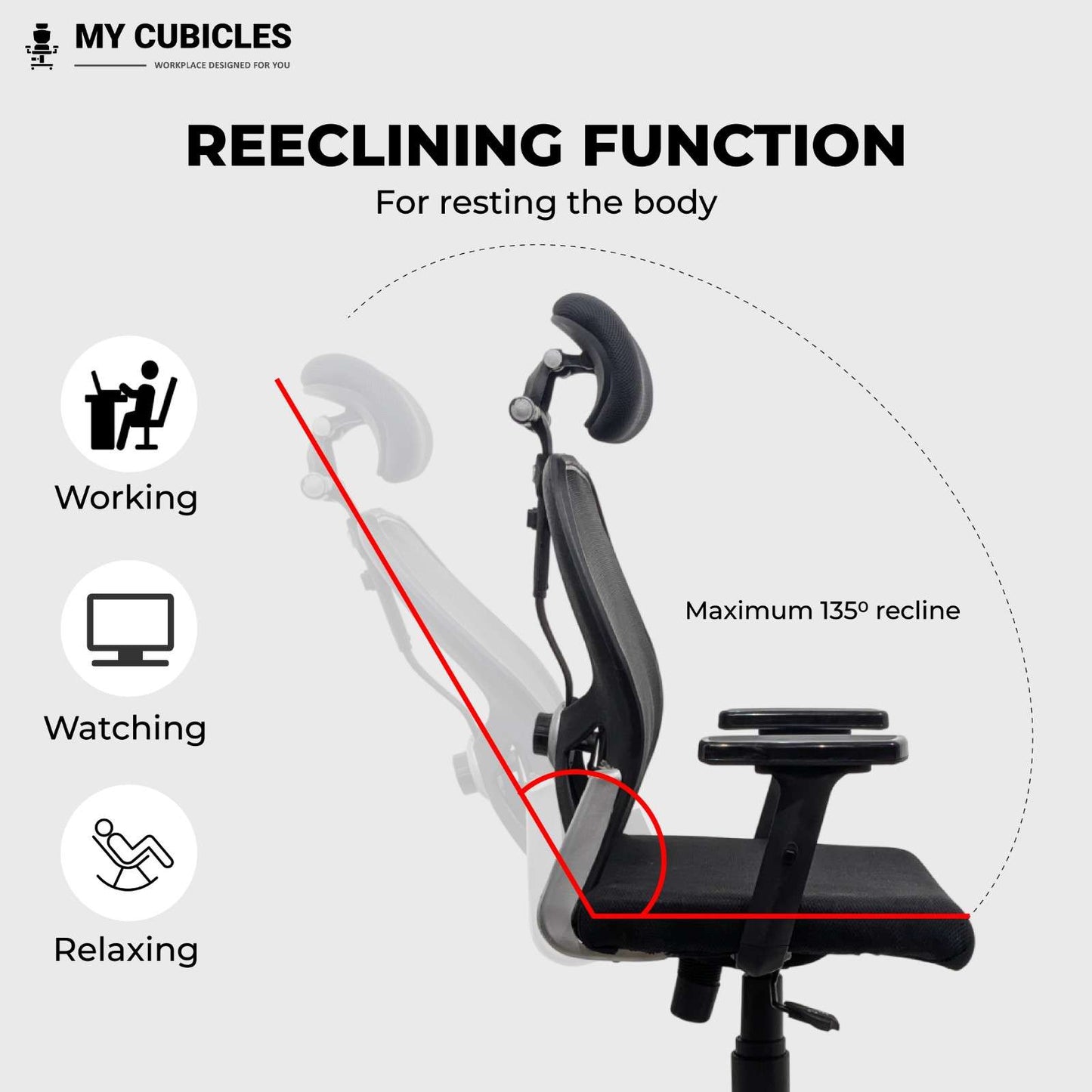 Titan Throne Matrix High Back Mesh Ergonomic Office Chair with Nylon Base