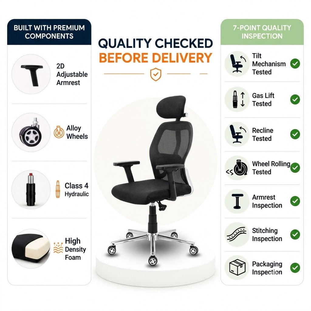 Titan Throne Matrix High Back Mesh Ergonomic Office Chair with Scorpio Base Quality Checked