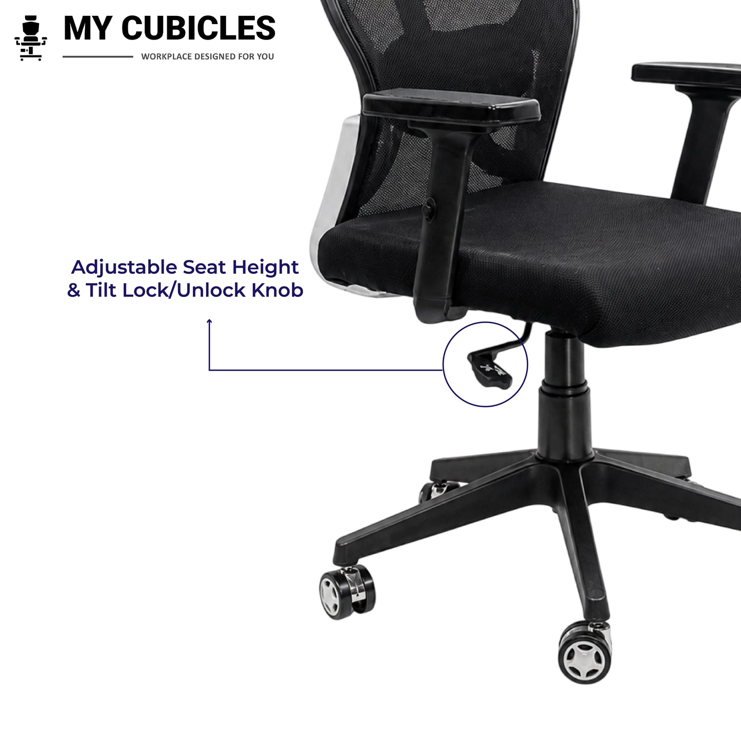 Titan Throne Matrix High Back Office Chair - Adjustable Seat Height View