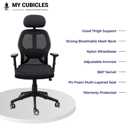 Titan Throne Matrix High Back Office Chair - All Features View