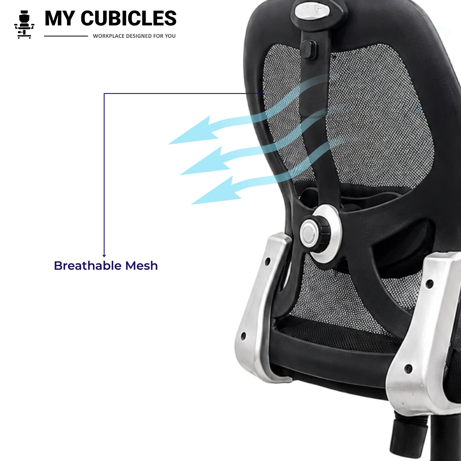 Titan Throne Matrix High Back Office Chair - Breathable Mesh Back View