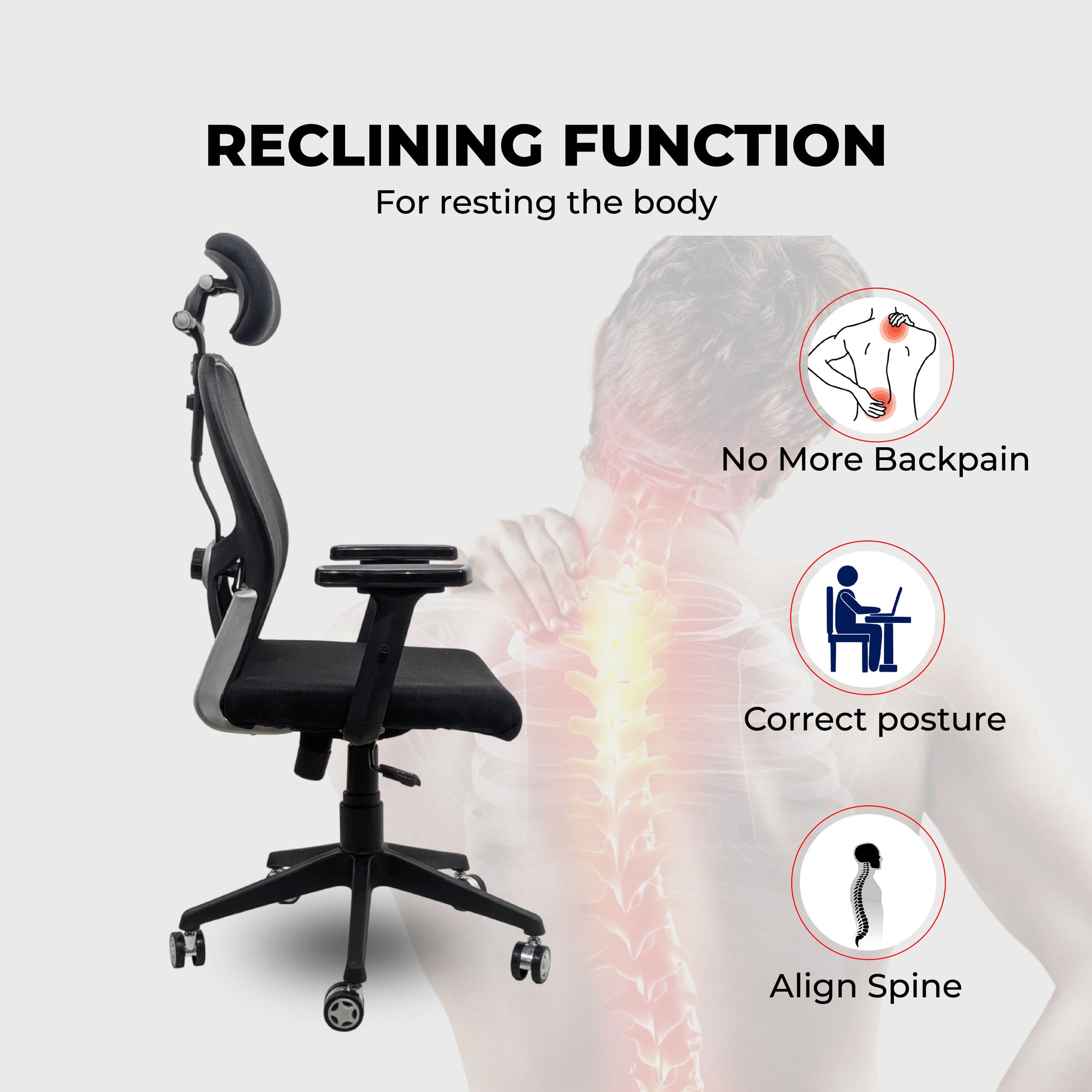 Titan Throne Matrix High Back Office Chair - Reclining Function View