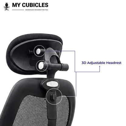 Titan Throne Matrix High Back Office Chair with Scorpio Base - Headrest View