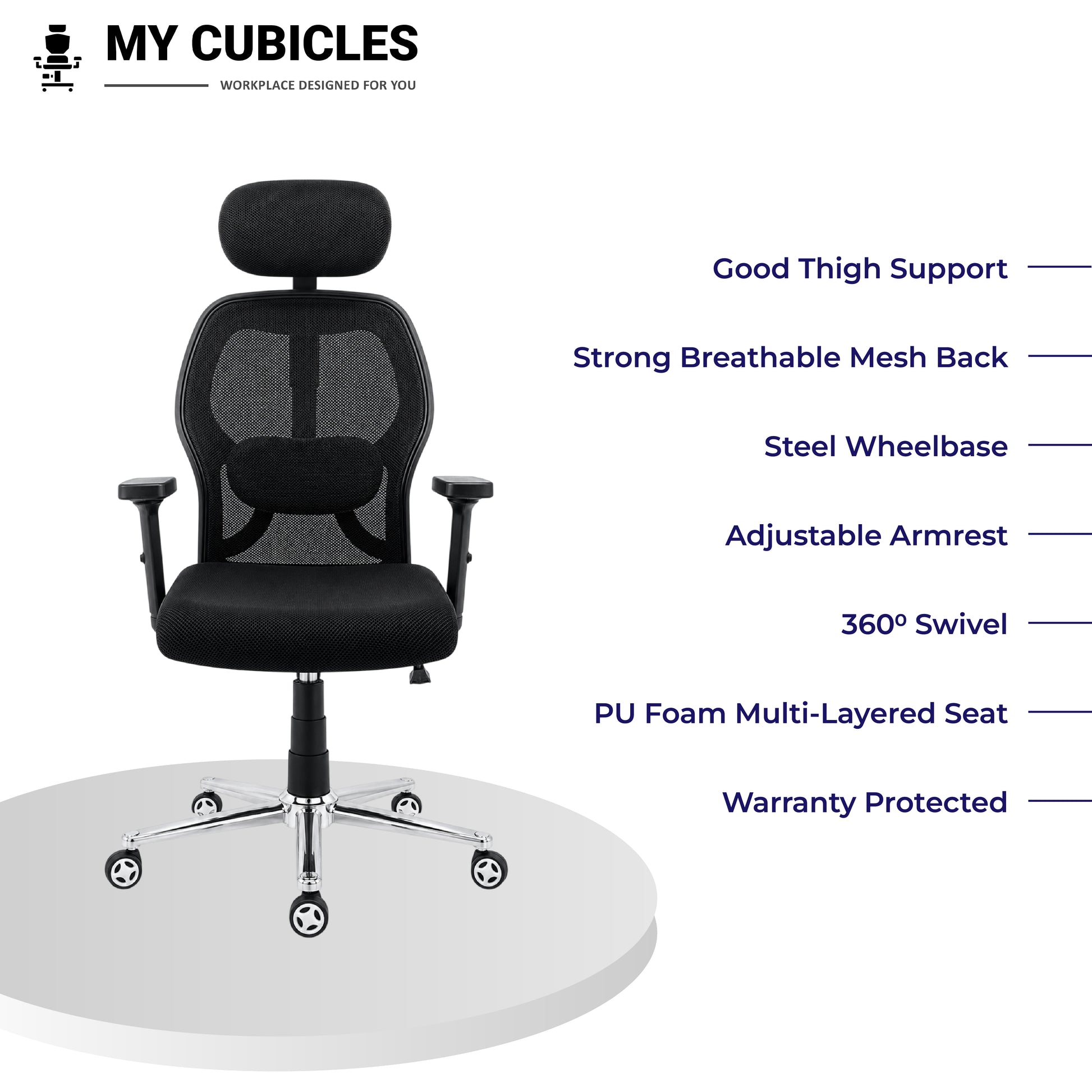 Titan Throne Matrix High Back Office Chair with Scorpio Base - All Features