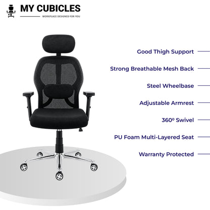 Titan Throne Matrix High Back Office Chair with Scorpio Base - All Features