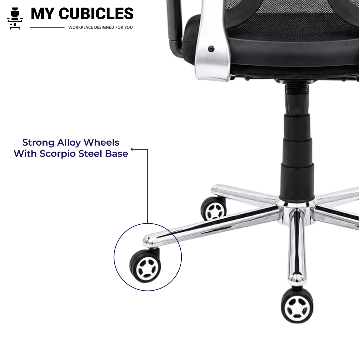 Titan Throne Matrix High Back Office Chair with Scorpio Base - Alloy Wheels View