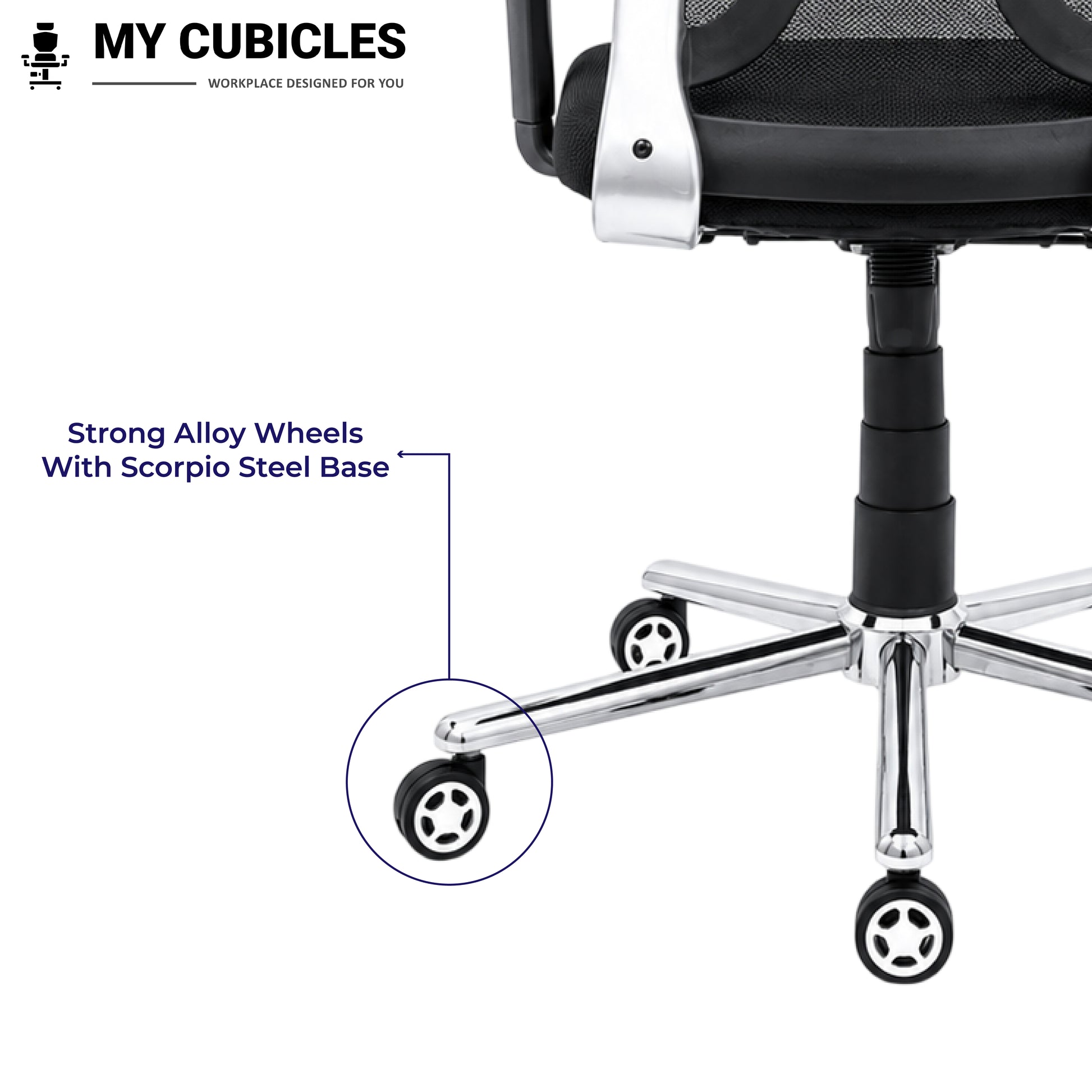 Titan Throne Matrix High Back Office Chair with Scorpio Base - Alloy Wheels View