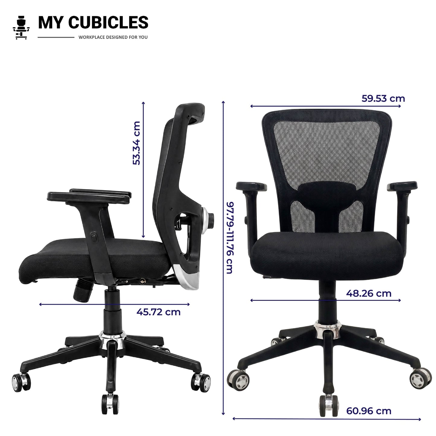 AeroFlex Black Mesh Low Back Office Chair | Nylon Base
