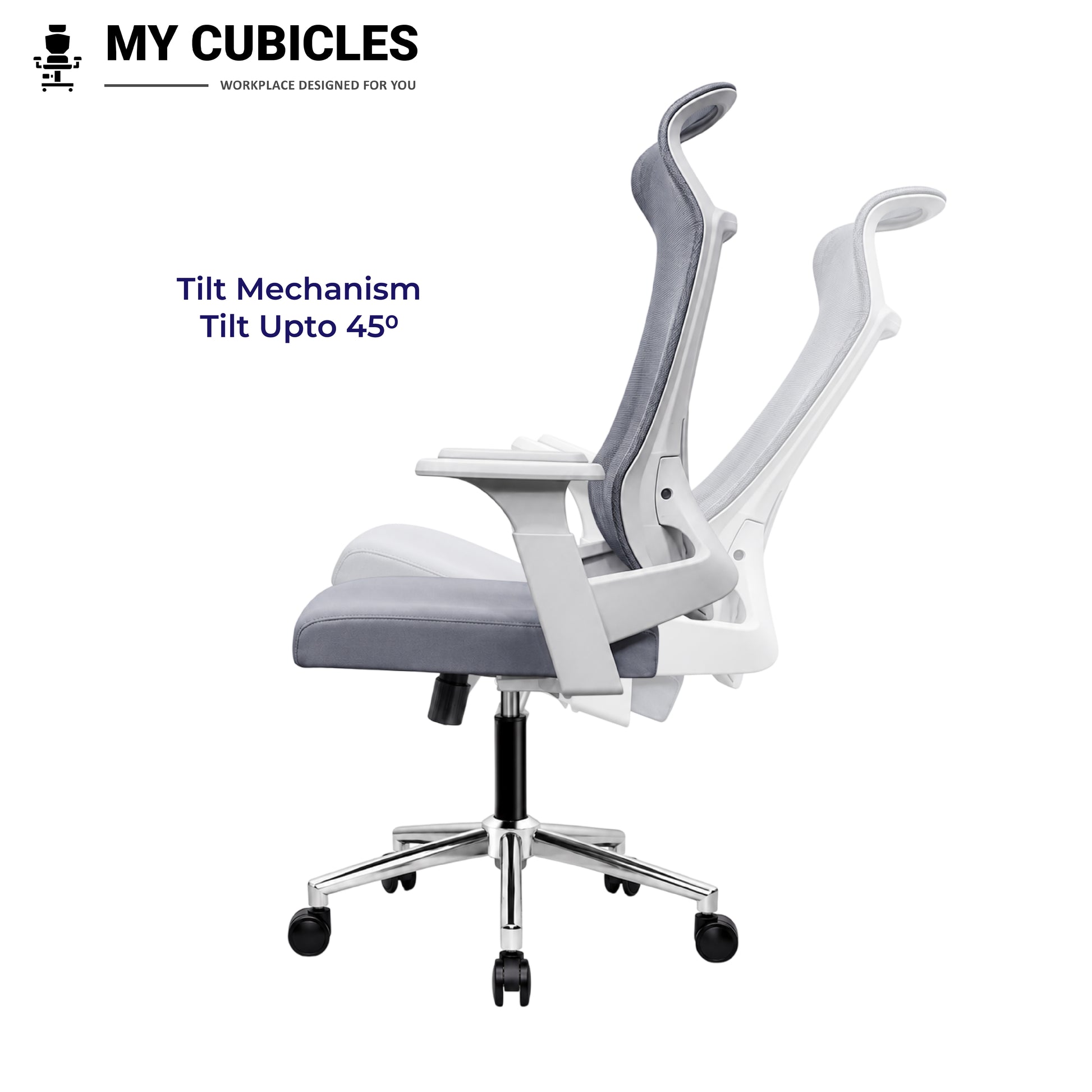Zeta High Back Office & Study Chair - Side View
