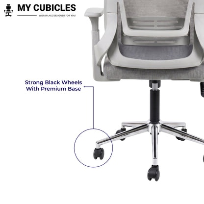 Zeta High Back Office & Study Chair - Premium Base View