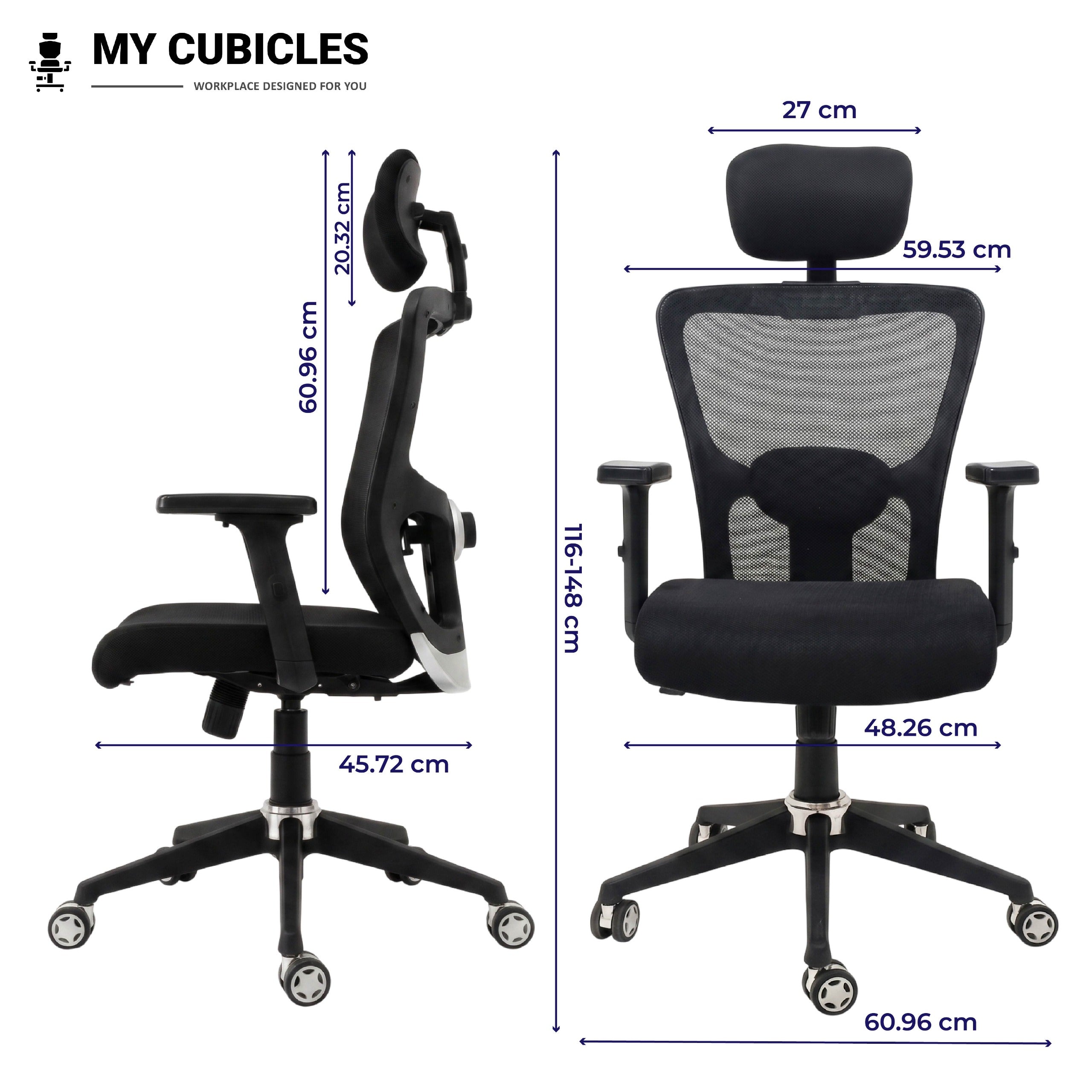 Jazz High Back Ergonomic Office Chair - My Cubicles